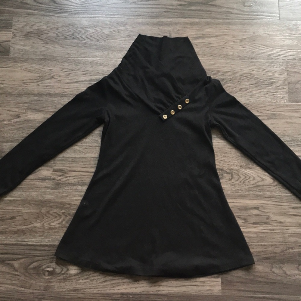 SALE* Black Top with Classy Gold Buttons